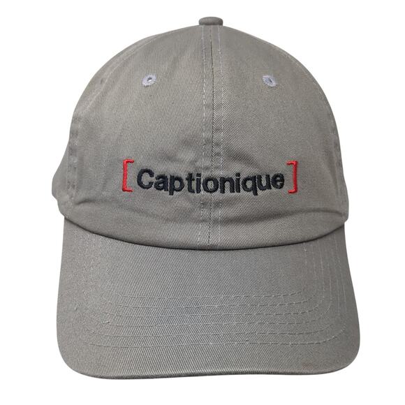 Captionique Slideback Baseball Cap Gray One Size Adjustable 6 Panel Top Level - Picture 1 of 9